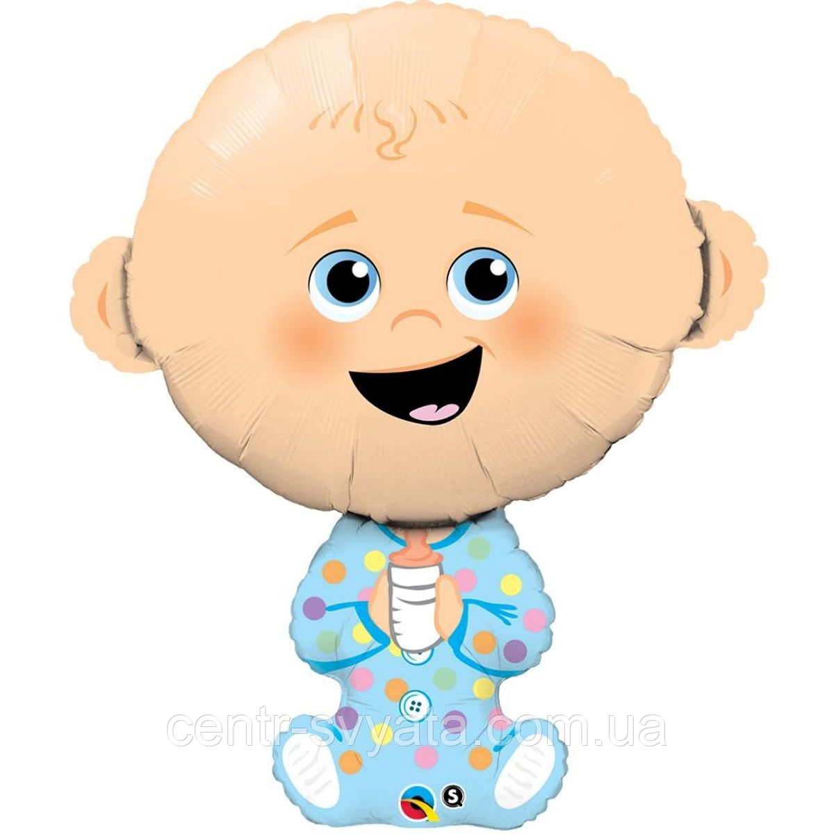 Фольгована кулька Qualatex (64х74 см) Малюк пупс хлопчик