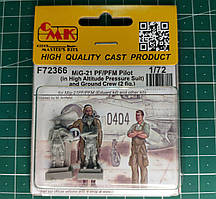 2 Фігурки пілота і обслуговуючого персоналу для Міг-21 ПФ/ПФМ. 1/72 CMK F72366