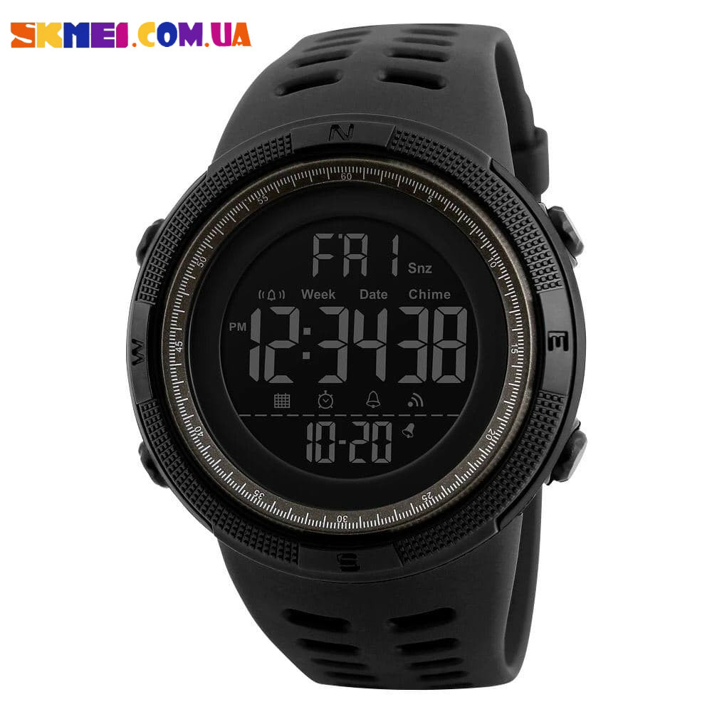 Годинник Skmei 1251 з таймером зворотного відліку (Black) (ID#107109130 ...
