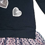 Сукня святкова для дівчинки SmileTime Angel, синій з білим, фото 2