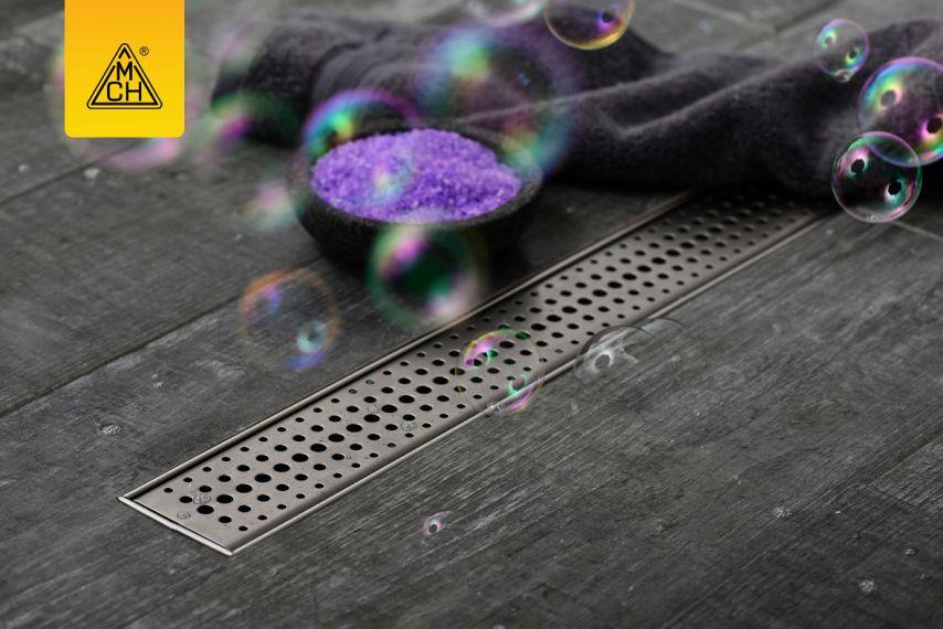 Душовий канал МСН з горизонтальним зливом DN50 і гратами Бейзик 650 мм