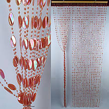 Штора декоративна пластикова "Листочок" Д37 помаранчевий _ширина 0,90 метра висота 2 метра