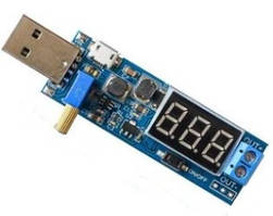 Перетворювач напруги DC-DC 3.5-12 В на 1.2-24 В, USB + Вольтметр