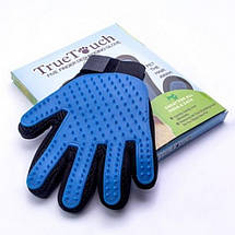 Рукавичка для тварин вичісування True Touch Pet Brush Gloves, (Оригінал), фото 2