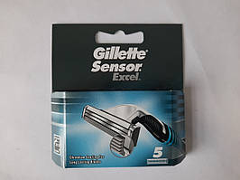 Касети чоловічі для гоління Gillette Sensor Excel (Жилет Сенсор ексель Оригінал) 5 шт.