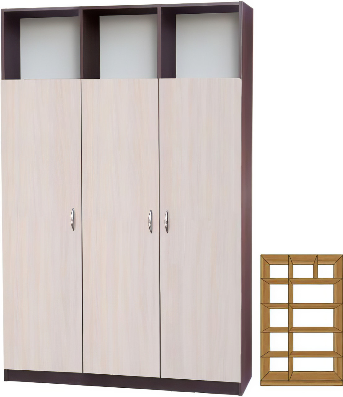 Шафа офісний тип P (1200х400) МАКСІ-Меблі Венге магія/Дуб молочний (9207)