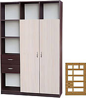 Шафа офісний тип Q (1000х400) МАКСІ-Меблі Венге магія/Дуб молочний (9209)