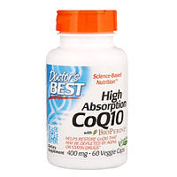 Коэнзим Q10, Doctor's Best, 400 мг, 60 жидких капсул