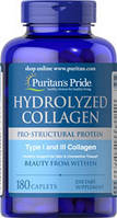 Коллаген с витамином С 1 и 3 типа, Collagen, Puritan's Pride, 1000 мг, 180 капсул