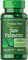 Со Пальметто, Saw Palmetto 450 mg Puritan's Pride, 100 капсул