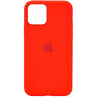 Силиконовый чехол для iPhone 12 Красный микрофибра soft touch