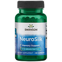 НейроСилк с брейн-фактором-7, Swanson, NeuroSilk with Brain Factor-7, 200 мг, 60 капсул