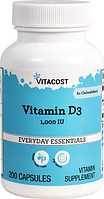 Витамин D3, Vitacost, Vitamin D3, 1000 IU, 200 капсул