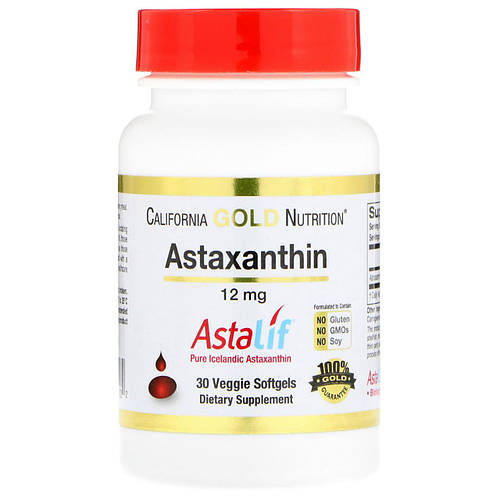 Астаксантин, California Gold Nutrition, 12 мг, 30 капсул (ID#1306347079 ...