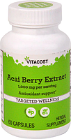 Асаи, экстракт, Vitacost, Acai Berry Extract, 1000 мг, 60 капсул