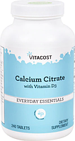 Кальция цитрат с витамином D3, Vitacost, Calcium Citrate with Vitamin D3, 1200 мг, 240 таблеток