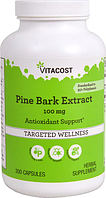 Сосновая кора, экстракт, Vitacost, Pine Bark Extract - to 95% Polyphenols, 100 мг, 300 капсул