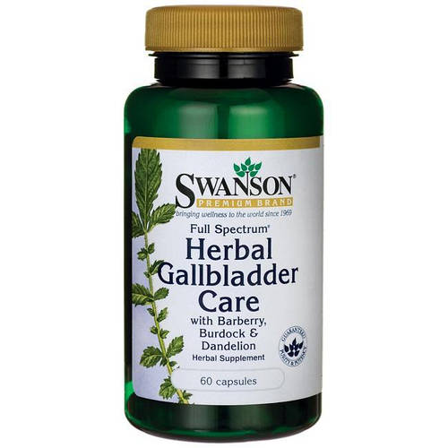 Комплекс для желчного пузыря, Swanson, Herbal Gallbladder Care, 60 ...