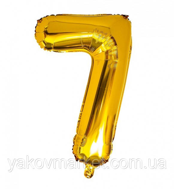 Фольгированная Цифра 7 ("32) Золотая, 80 См — Купить Недорого на Bigl ...