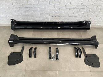 Бічні пороги Lexus GX 460 / Toyota Land Cruiser Prado 150 2009-2021 в чорному кольорі
