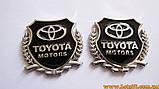 Авто значок TOYOTA Motors наклейка на машину авто наклейки значки марки машин на кузов бампер скло двері капот крила багажник, фото 3
