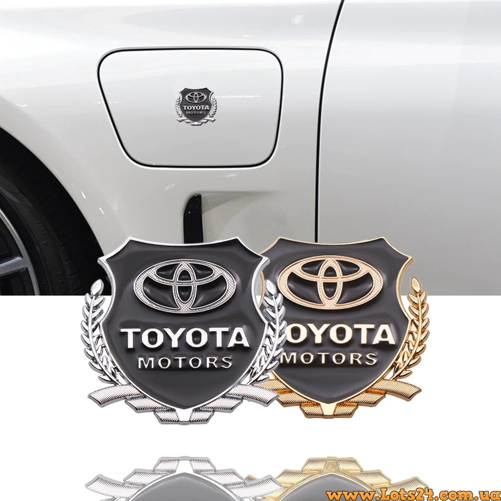 Авто значок TOYOTA Motors наклейка на машину авто наклейки значки марки машин на кузов бампер скло двері капот крила багажник