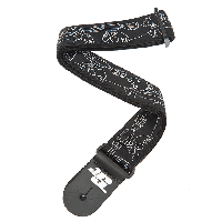 Гитарный ремень D'ADDARIO JOE SATRANI WOVEN GUITAR STRAP (Silver Sketches)