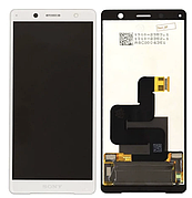 Дисплей (екран) для Sony H8314 Xperia XZ2 Compact/H8324 + тачскрін, білий, оригінал