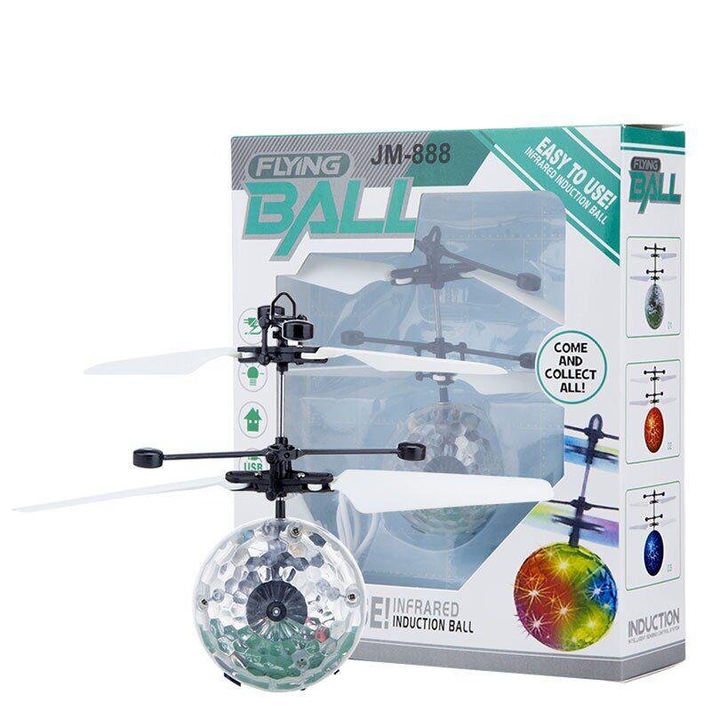 Летающий шар Flying Ball индукционный USB-заряд, свет - фото 1 - id-p1306469596