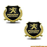 Авто значок PEUGEOT Motors наклейка на машину авто наклейки значки марки машин на кузов бампер скло двері капот крила багажник, фото 5