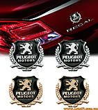 Авто значок PEUGEOT Motors наклейка на машину авто наклейки значки марки машин на кузов бампер скло двері капот крила багажник, фото 6