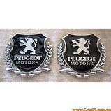 Авто значок PEUGEOT Motors наклейка на машину авто наклейки значки марки машин на кузов бампер скло двері капот крила багажник, фото 3