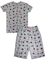Пижама для мальчика, Серый с принтом, Be easy, 92 см., (SC-NB2-92-1002)