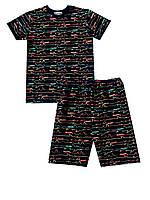 Пижама для мальчика, Черный с принтом, Be easy, 92 см., (SC-NB2-92-1004)