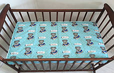 Дитячий Матрац у Кроватку для новонароджених "кокос-поролон-кокос" (зірки великі, білий), фото 3