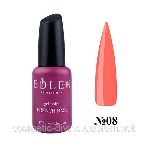 Купить EDLEN Rubber Base French Френч База 17 мл № 08, цена 225