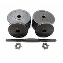 Гантель розбірна композитна домашня гантель пластикова для тренувань Newt Rock pro 19 кг., фото 4