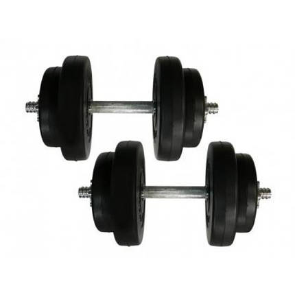 Гантелі металеві розбірні з покриттям розбірні гантелі для силових тренувань Newt Rock Pro-R 9 кг 2 шт, фото 2