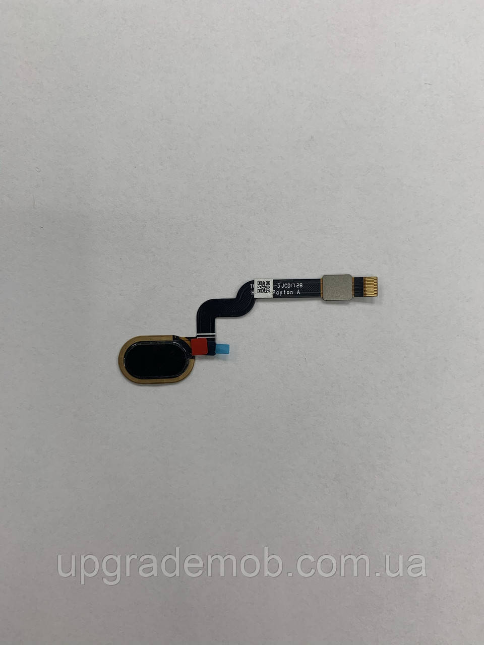 Шлейф Motorola XT1900-5 Moto X4 /XT1900-7 з кнопкою вмикання зі сканером відбитка пальця чорного кольору, фото 1