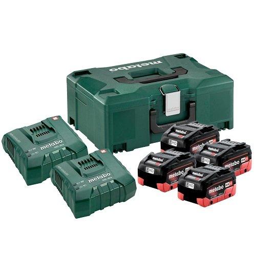 Комплект акумуляторів та зарядних пристроїв Metabo 4 x LiHD 8,0 + MetaLoc II, фото 1
