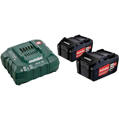 Комплект Metabo CAS 2 аккумулятора Li-Power 18В 4,0Ач + зарядное ASC 55 12-36В, фото 1