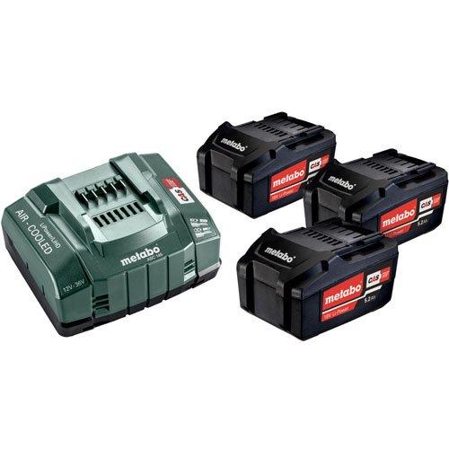 Комплект Metabo CAS 3 аккумулятора Li-Power 18В 5,2Ач + зарядное ASC 145 12-36В, фото 1