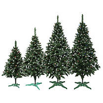 Штучні ялинки 2,2 європейські білі кінчики, Красива новорічна ялинка ПВХ з інеєм, фото 3