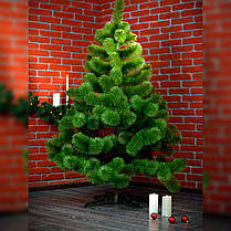Сосна штучна 2,3 м ялинка зелена пишна на підставці, Різдвяна новорічна ялинка для дому, фото 2