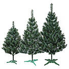 Настільна сосна 0,7 м маленька штучна ялинка білі кінчики, новорічна декоративна ялинка, фото 5