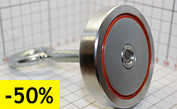 ПІСКОВИЙ МАГНІТ F-200 РЕДМАГ ⭐ Сила 240 кг неодимовий + ТРОС у ПОДАРУНОК!