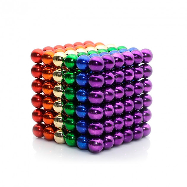 Неокуб NeoCube Веселка Різнобарвний 6 кольорів ! [5мм * 216 кульок] + Металева Коробка у Подарунок