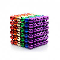 Неокуб NeoCube Радуга Разноцветный 6 цветов ! [5мм * 216 шариков] + Металлическая Коробка в Подарок