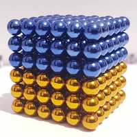Неокуб NeoCube Прикраса біло-блакитний [5 мм * 216 кульок] + Металева Коробка в Подарунок