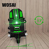 Лазерний рівень WOSAI WS-X5 5 ліній 6 точок ЗЕЛЕНА ЛІНІЯ нівелір, фото 5